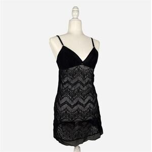 Navy lace slip lingerie dress - Victoria’s Secret size M